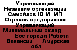 Управляющий › Название организации ­ Самойлов Ю.И, ИП › Отрасль предприятия ­ Управляющий › Минимальный оклад ­ 35 000 - Все города Работа » Вакансии   . Амурская обл.